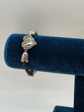 Vintage Brighton Cupid’s Heart Leather Bracelet